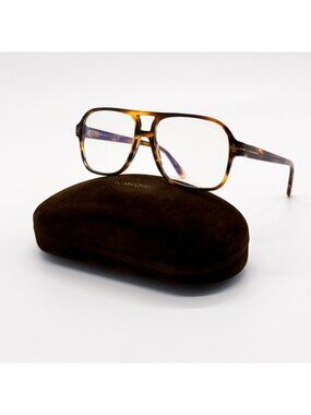 NEW TOM FORD EYEGLASSES TF6058 055 AVIATOR HAVANA MEN FT6058 055 EYEWEAR